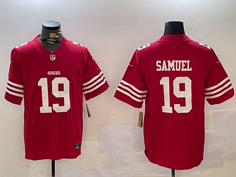 Men San Francisco 49ers #19 Samuel Red three generations 2024 Nike Limited NFL Jersey style 6->->